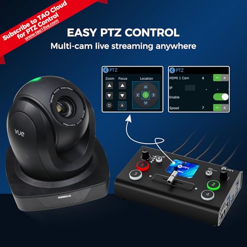 Image of RGBlink Mini V3 Video Switcher with Customizable Features via TAO Cloud - 4K HDMI Switcher, 2.1 inch Touch Screen, Multi-Cam Live Streaming, Dual HDMI Output, Recording & PTZ Control
