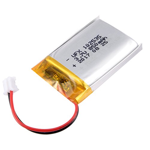 uxcell Power Supply DC 3.7V 850mAh 102535 Li-ion Rechargeable Lithium Polymer Li-Po Battery