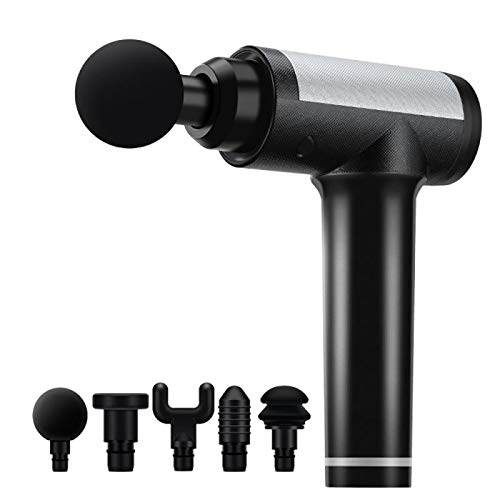 Preisvergleich Produktbild GOOCO Massagepistole Muskel Massagegerät Mit 5 Massageköpfen, Perkussions-Handmassagegerät Vibrationsgerät Zur Entspannung Von Nacken Schulter Rücken