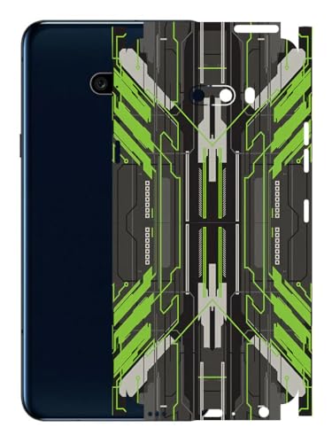Image of AtOdds - Full Body Back Screen Guard Protector Film - Lamination Wrap Skin Sticker Compatible with LG G8X ThinQ | Scratchproof Matte Finish (Cyber Green)