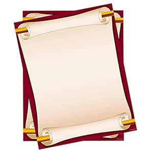 Geographics Burgundy Scroll Letterhead 8.5"x11", 100/Pack (47585