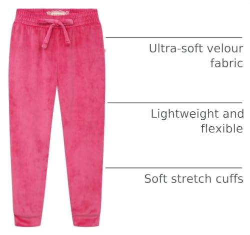 Image of BTween Girls 3 Pack Velour Jogger Pant Set Solid, Tie Dye or Camo Sweatpants for Girls