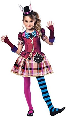 set high (PKT) (9903197) Child Girls Miss Hatter Costume (9-10yr) - amscan Brand Grp1