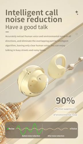 Image of OWS Bluetooth Open Ear Wireless Earbuds with Air Conduction, BT5.3 Headphones, Touch Control & Type C Fast Charging, Call Noise Reduction, Ideal for Running, Cycling and Gym, Dust & Waterproof.