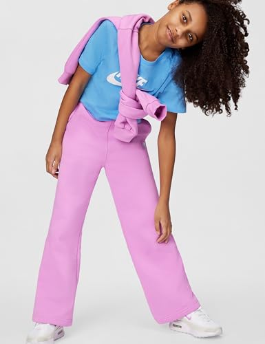 Image of Nike Girls' Sportswear Club Fleece Wide-Leg Pants