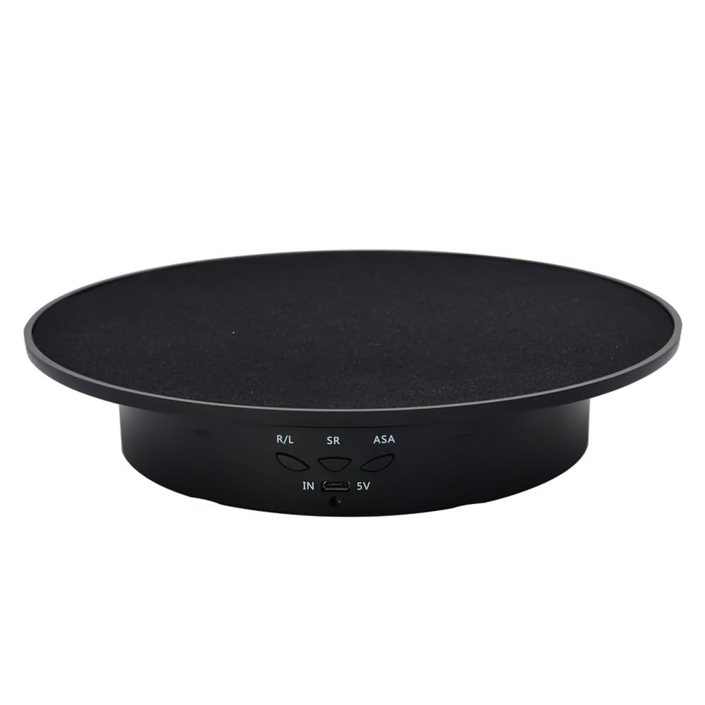 DONGKER Présentoir Rotatif,Support de Plateau Tournant a Bijoux a 3 Vitesses,Capacité de Charge Maximale de 8 Kg pour les Produits Photographiques,Expositions de Bijoux,Modèles de Montres,Gâteaux