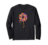 AUTISM AWARENESS Long Sleeve Shirt Colorful Puzzle Pretty