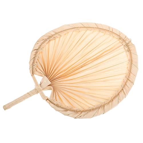 TOBBOMEY Ventilador Portátil Vintage Abanico Chino de Palma para Verano Decoración y Fotografía