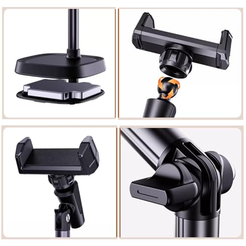 BONERUY Adjustable Height Phone Stand for Desk, Angle Adjustable Desktop Phone Holder with 360°Rotation Ball-Head,Weighted Base and Aluminum Alloy Support Rod for Phone 4”-7” by BONERUY - Used condition - Image 2