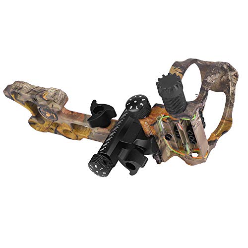 Mira composta de arco de tiro Arco composto de mira com luz de brilho ajustável Conjunto de mira de