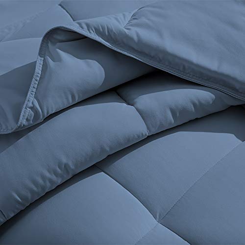 Image of Coronet Blue Twin Extra Long Down Alternative Comforter Set by Ivy Union