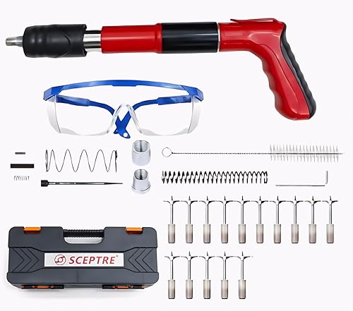 Image of Sceptre High-Pressure Injection Gun Kit | Heavy-Duty Cement, Grout & Adhesive Injector | Full Metal Core, 15 Nozzles, Spring Set & Needle | For Tile Gap Filling, Crack Repair & Industrial Use