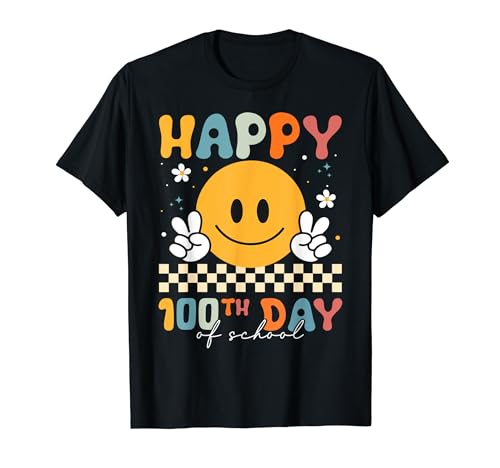 Happy 100th Day of School Teacher Student Boys Kids 100 Days Camiseta