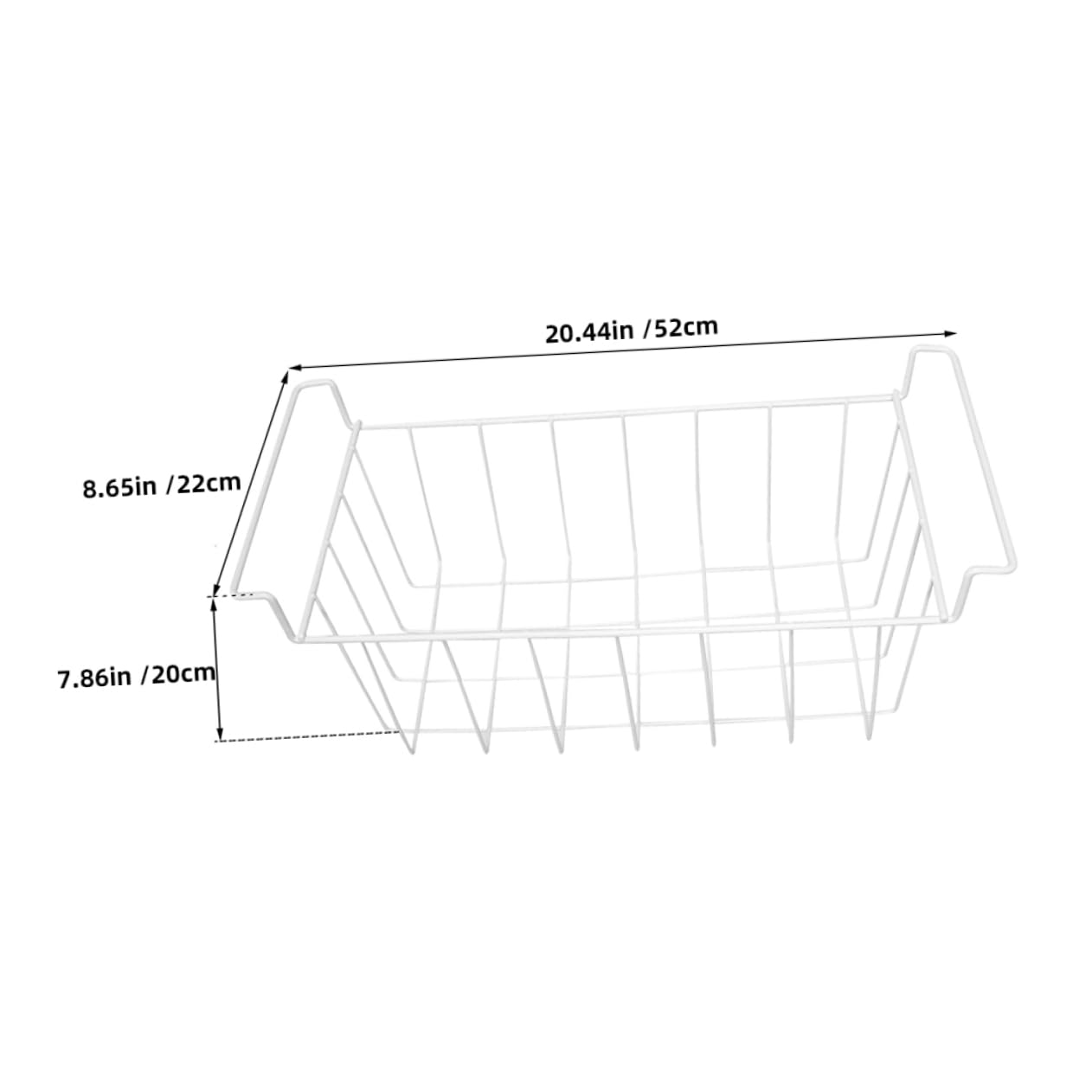 Uonlytech Paniers En Fil Métallique Pour Congélateur Coffre Suspendus Avec Poignée Organisateur De Rangement 52 * 22 * 20 Cm Compatible Avec Réfrigérateur 1 Pièce Design Amélioré