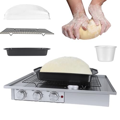 RJYYYDS Bread Proofing Machine with Adjustable Humidity and Temperature, 0-120 Minute Timer, and A Proofing Box with A Humidifier Cup and Grid for Making Bread. (L),Small