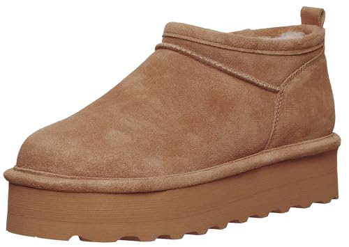 BEARPAW Women's Retro Super Shorty Hickory Size 8 | Women's Ankle Boot | Comfortable Winter Boot
