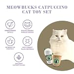 Haute Diggity Kitty Meowbucks Catpuccino Set, Plush Cat Toys Catnip Filled with Interactive Crackle Sound, Safe & Durable Toys for Cat & Kitten, 2 Pcs - Image 3