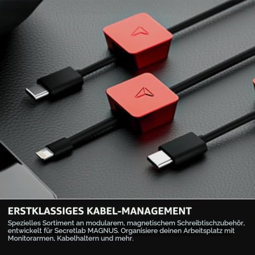 Secretlab Magnus Pro XL mit MAGPAD Schreibtischmatte Black | Ergonomischer h&ouml;henverstellbarer Schreibtisch mit magnetischem Kabelmanagement | Integrierte Stromversorgungss&auml;ule | Eingebaute Kabelwanne