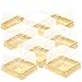Garneck 50pcs Macaron Boxes Clear Mini Cupcake Boxes Muffin Cheesecakes Square Boxes for Gifts Macaroon Boxes Cookies Biscuits Dessert Containers Snow Mei Niang Box Heaven and Earth Cover