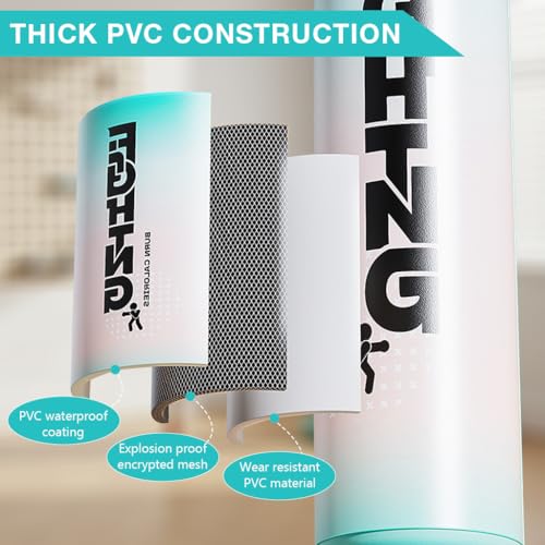 Image of Proberos Inflatable Boxing Column, 1.8 M PVC Punching Bag, Thick PVC Freestanding Punch Bag with 42cm Dia Water Filled Base, Blow Up Training Target for Home Fitness Stress Relief & Kids Sports
