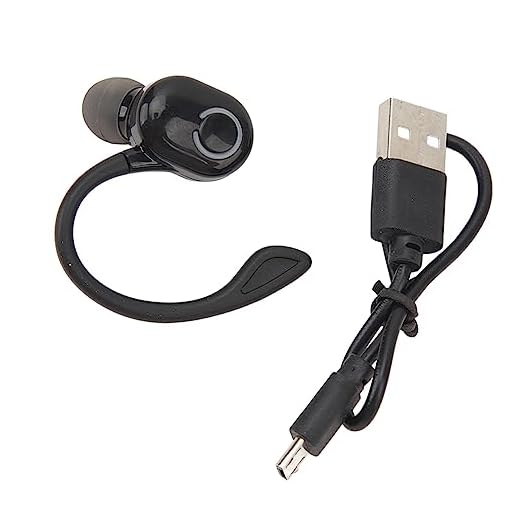 WINH Headset, Ultralight Hands Free Wireless Earphone Ergonomic Noise Cancelling for Office (Black)