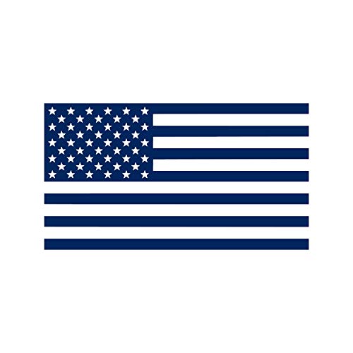 Image of American US Flag [Pick Color /Size] Vinyl Decal Sticker for Laptop /Car /Truck /Window /Bumper (10in x 5.5in, Matte Navy Blue)