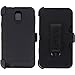 Heavy Duty Defender Rugged with Built-in Screen Protector and Clip Case Cover for Samsung Galaxy Note 3 (Black)