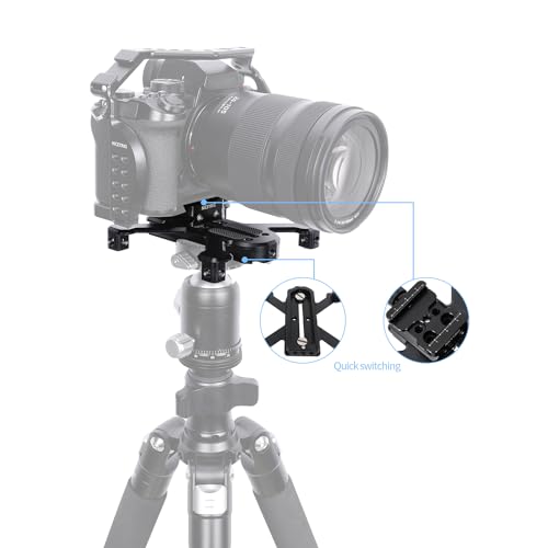 NICEYRIG Camera Quick Release Plates for ARCA-Swiss Standard, DJI Stabilizer/Tripod/Ground Shooting Switch Base Plate Kit with Clamp, Four-Feet Stand Support Base and Additional QR Plate - 570 - Thumbnail 6