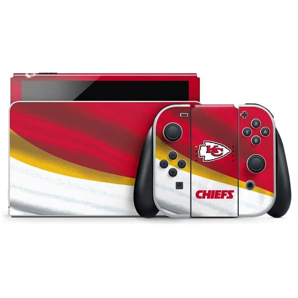Skinit Decal Gaming Skin Compatible with Nintendo Switch OLED (2021) - Officially Licensed NFL Kansas City Chiefs Design