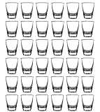 36 Stück Schnapsgläser Glas, 35ml/3cl Shotgläser Aus Klarem Glas Mit Dickem Boden, Transparent Shot Gläser, Kleine Likörgläser, Spülmaschinenfest Dicke Basis, Für Family Bars, Holiday Gatherings
