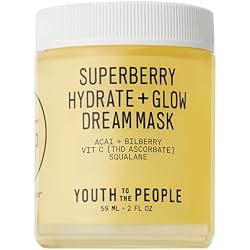 Youth To The People Superberry Dream Mask - Hydrate + Glow Face Moisturizer | Vitamin C Brightening Night Cream - Antioxidant-Rich Hydration, Radiant Glow, For Dry/Dull Skin, Uneven Tone, Non-comedogenic
