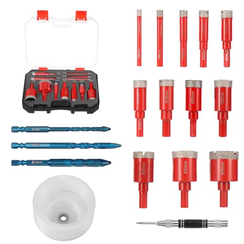 Kit brocas de corona de diamante para azulejo y cerámica miniatura 1
