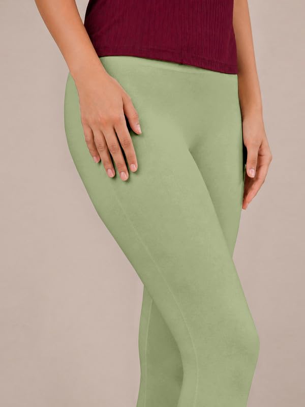 Image of TRENDMALLS Women's Microfiber Elastane Stretch Soft Churidar Length Leggings with Ultrasoft Waistband