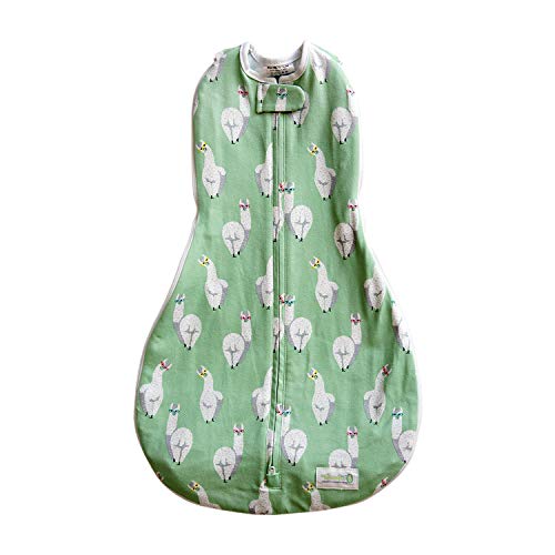 Woombie Grow with Me Baby Swaddle con Leggies, Llama, 0-9 meses