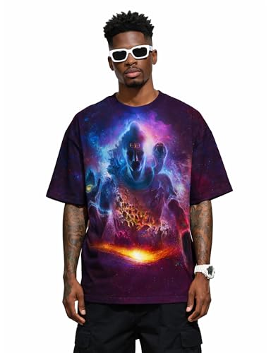Image of STAND OUT All Over Printed Shiva, Krishna, Hanuman, Kali, Ram and Ravana, Ramayan, Bagavath Githa, Buddha Religious, Spiritual, Hindu Gods T-Shirts