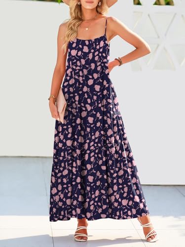 Image of ANRABESS Women Summer Casual Loose Sleeveless Sundress Spaghetti Strap Flowy Boho Linen Beach Vacation Maxi Long Dress