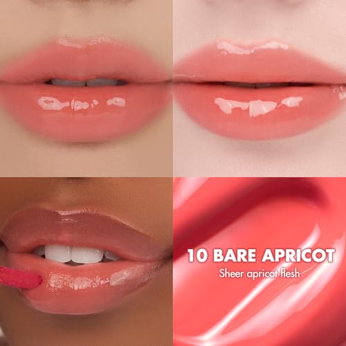 Image of rom&nd THE JUICY LASTING TINT | 10 Bare Apricot | High-Shine Lip Gloss Stain for Plump, Radiant Lips | Non-Sticky & Long-Wearing Korean Beauty