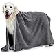Lucky Paws® Hundehandtuch - luxuriöse 600g/m,140x80cm XL Hundehandtuch extra saugfähig - trocknet schnell, weiches Hunde Handtuch - Gute Geschenke für Hundebesitzer - Hunde Zubehör (1er-Pack, grau)