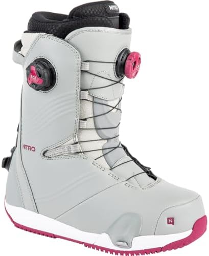 NITRO Dynasty BOA Step ON All Mountain Freeride Premium Schnellschnürsystem Step On Boot Snowboardboot, Iron-Wine