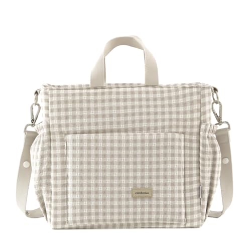 Cambrass   Bolso Maternal para Bebe de Carro   Organizador para Pañales y Otras Cosas   Vicky Beige 16x43x37 Cm