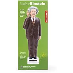 Estanteria Albert Kikkerland Solar Einstein, alimentado por los rayos del sol, perfecto para estanterías, marcos de ventanas o paneles de herramientas, 1609, marrón, 16,5 x 3,8 x 3,8 cm