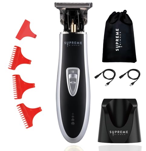 Image of Supreme Trimmer T Shaper | Professional Barber Trimmer Hair Clippers for Men (90 Min Run Time) Cordless Hair Trimmer Zero Gapped Liner Beard Trimmer | ST5210 Silver