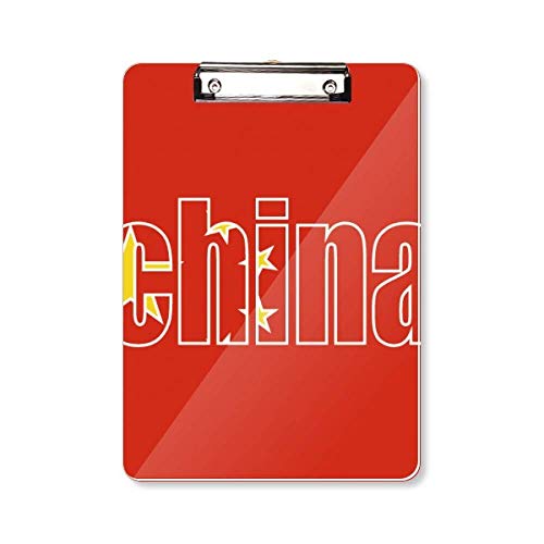 Porte-bloc drapeau Chine A4 planche à pince écriture conférencier thématique