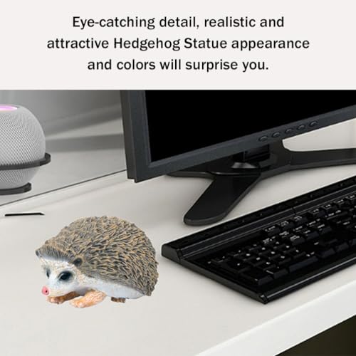 Yardwe 2Pcs Small Hedgehog Figurines Garden Hedgehog Ornament Cute Hedgehog Statue Desktop Hedgehog Model for Home Plant Pots Bonsai Decoration - Image 3