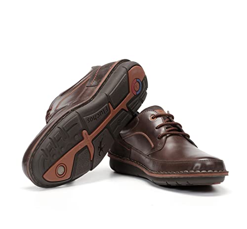 Zapatos Fluchos F1024 Habana de piel en color castaño para hombre 3