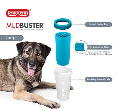 Dexas Mudbuster Portable Dog Paw Cleaner, Large, Blue (Pw720312) #TOP2