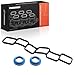 A-Premium Upper Fuel Injection Plenum Gasket Set Compatible with Chrysler, Dodge, VW Car - Pacifica, Sebring, Town & Country Avenger Grand Caravan 2008-2010, Journey, Nitro, Routan - DOHC V6 3.5L 4.0L