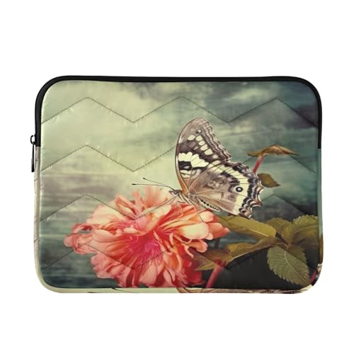 Funda para portátil vintage mariposa 13-14 pulg
