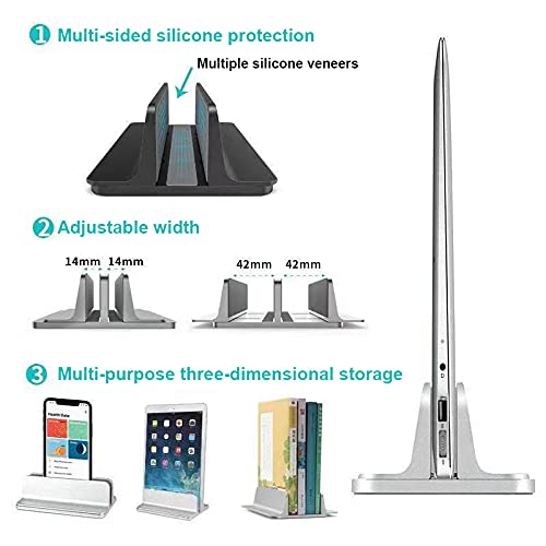Soporte vertical para laptop de aleación de aluminio miniatura 6