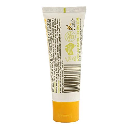 Jack N' Jill Kids Natural Toothpaste - Kids Toothpaste Fluoride Free, Organic Flavors, Bpa Free Sls Free, Makes Tooth Brushing Fun For Kids - Banana & Blueberry, 1.76 Oz (Pack Of 2) #TOP2